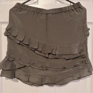 Elegant Ruffled Gray Skirt